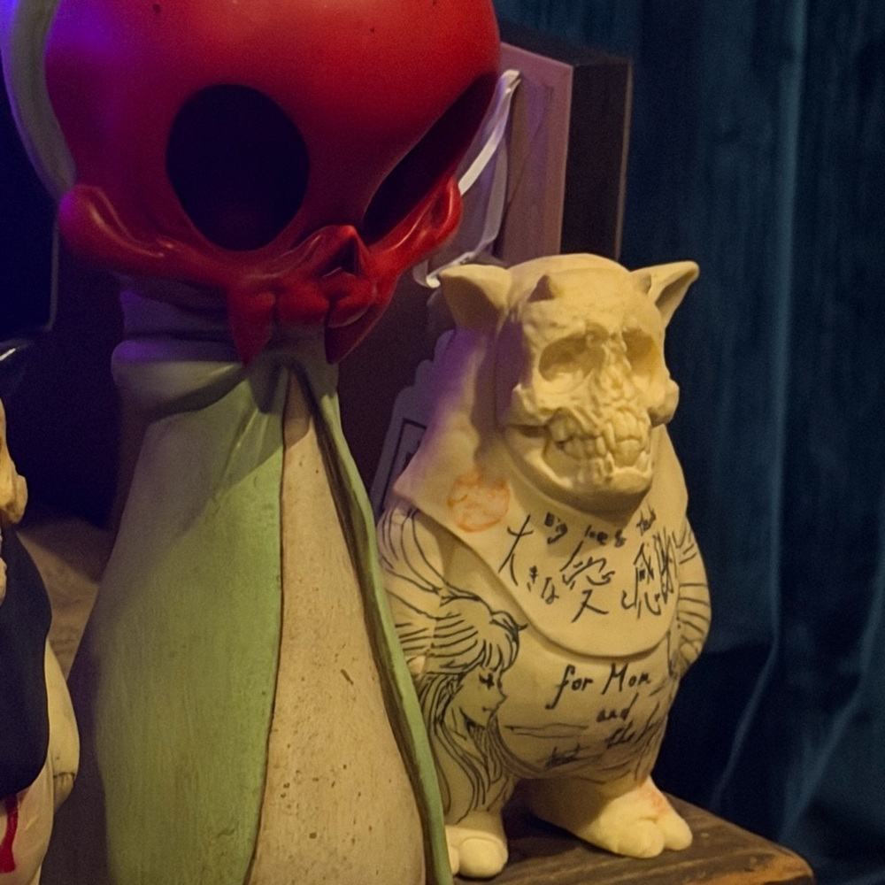 Tokyo Jesus Gaki and Baphomet resin sculptures